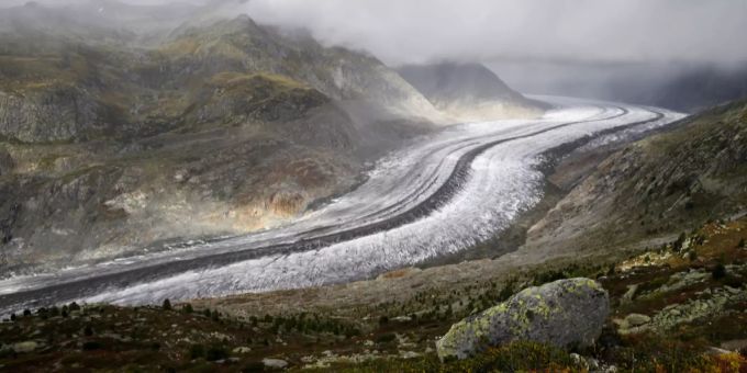 Permafrost beim Aletschgletscher Aletschgletscher