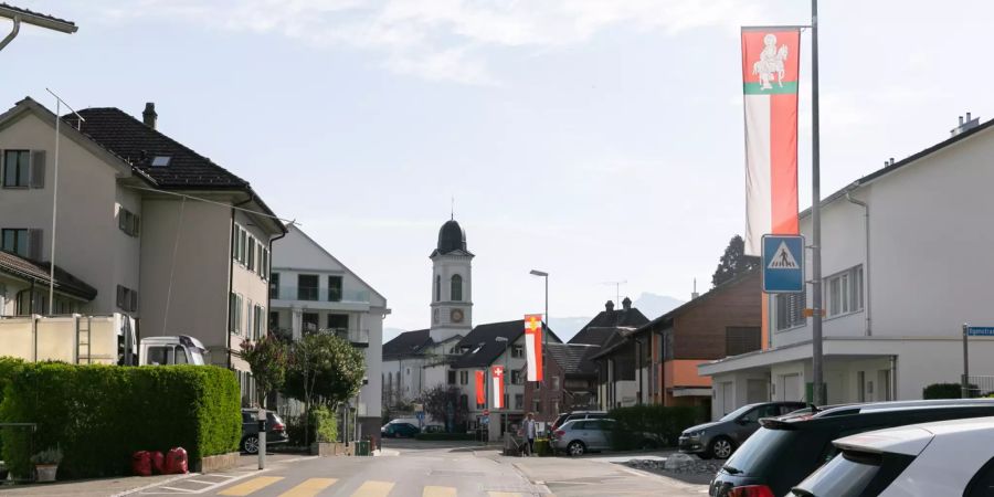 Im Dorfzentrum der Gemeinde Siebnen.