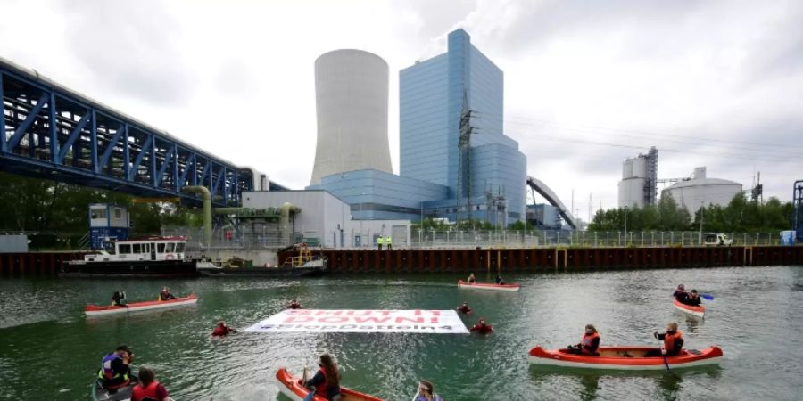 Proteste am Kohlekraftwerk Datteln IV am 20. Mai