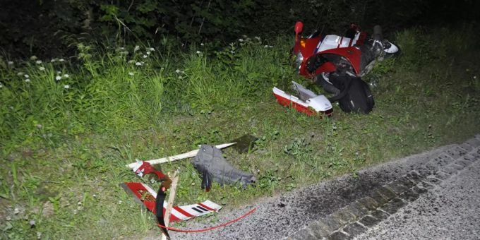 Alkoholisierter Motorradlenker verursacht Selbstunfall.