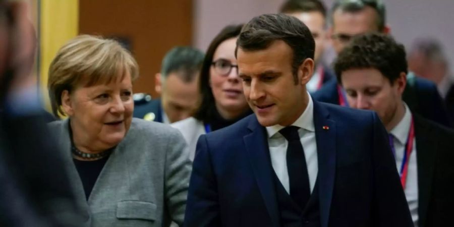 Merkel und Macron im Februar in Brüssel