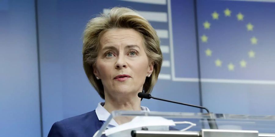 Ursula von der Leyen, Präsidentin der Europäischen Kommission. Foto: Olivier Hoslet/EPA Pool/AP/dpa
