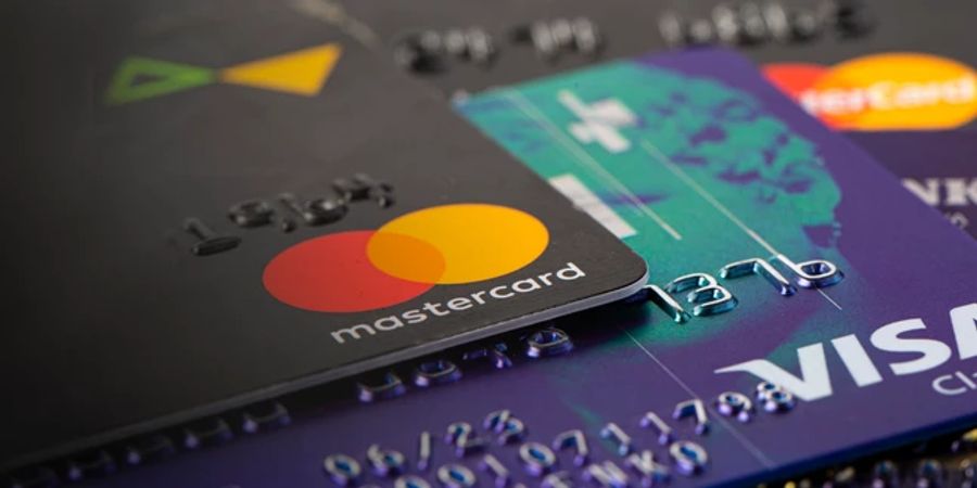 Nahaufnahme Visakarte Mastercard