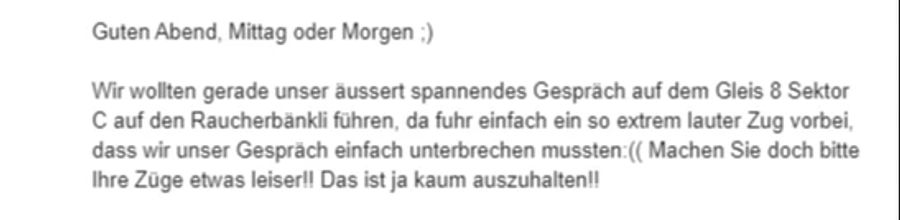 Skandal am Bahnhof Bern: Die Züge sind schlicht zu laut!