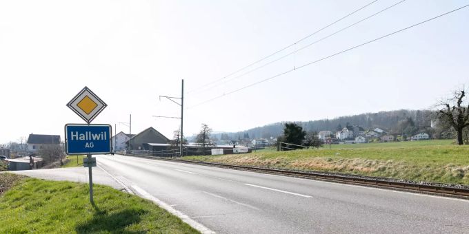 Einfahrtstrasse von Seon nach Hallwil. Einfahrtstrasse von Seon nach Hallwil.