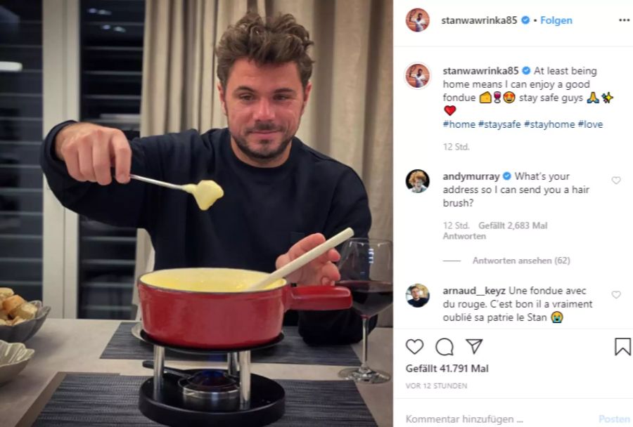 Stan Wawrinka postet dieses Bild am Samstag auf Instagram.