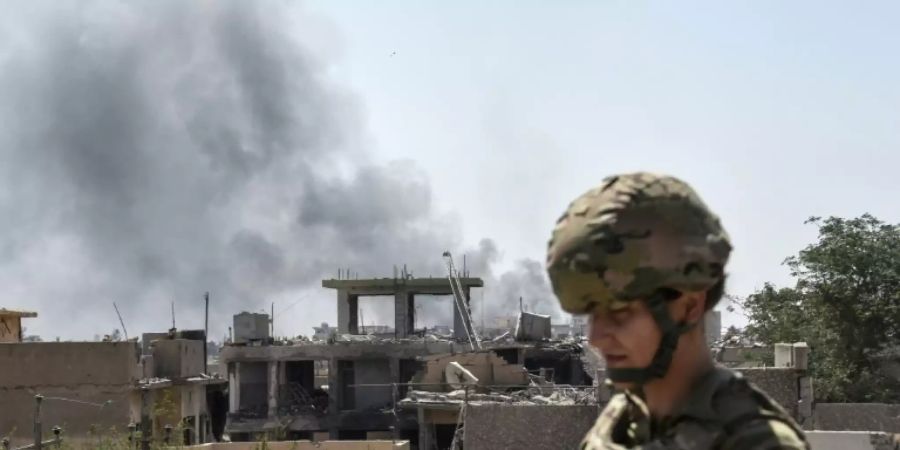 US-Soldat in der irakischen Stadt Mossul