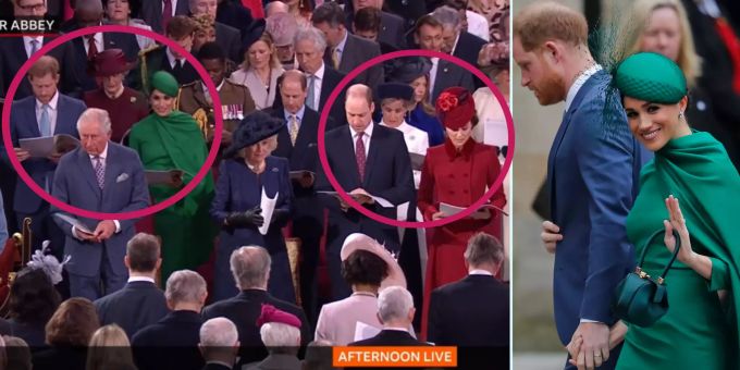 Meghan Markle und Prinz Harry bei ihrem letzten Auftritt als Senior Royals. Kate und William wurden auf Abstand gehalten. meghan markle