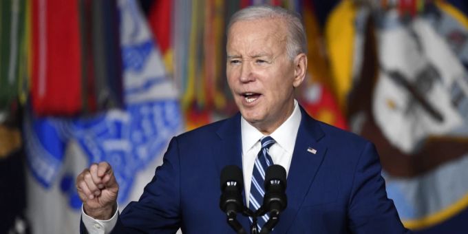 US-Präsident Joe Biden bei einer Ansprache in Salt Lake City im US-Bundesstaat Utah. (Archivbild) Joe Biden Milliarden Ukraine