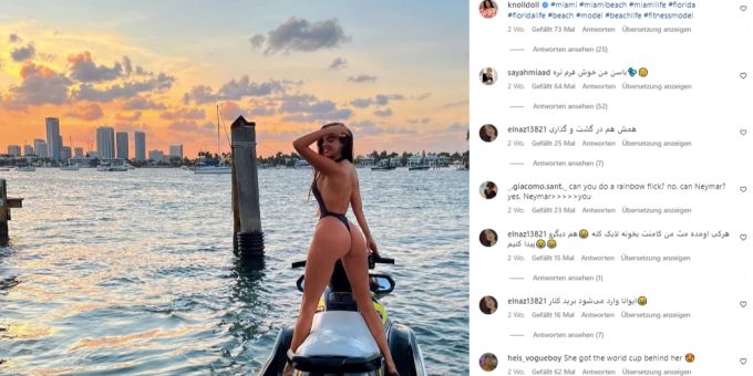 Ivana Knöll posiert für ihre Fans auf Instagram. Ivana Knöll