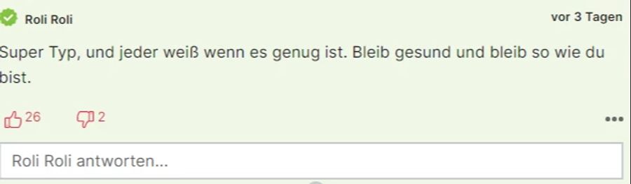 «Roli Roli» wünscht Stucki für die Zukunft nur das Beste.