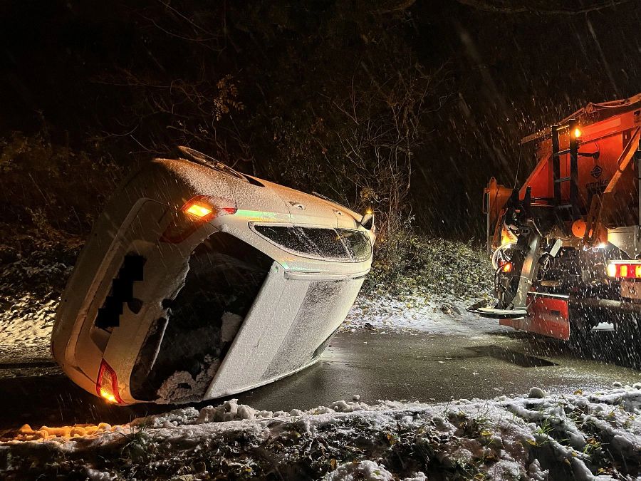 Aufgrund des Unfall musste die Bennwilerstrasse gesperrt werden.