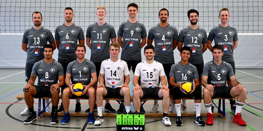 Das Team der Herren 1 des VBC Kanti Baden spielt in der 1. Liga. - Baden