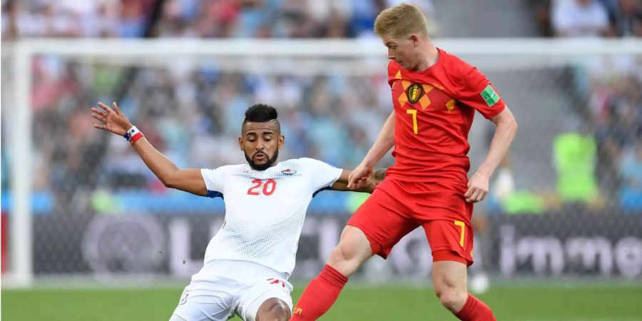 Panamas Anibal Godoy (l.) im Zweikampf mit Superstar Kevin de Bruyne.