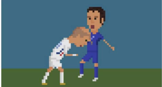 Zinédine  Zidanes Kopfstoss gegen Materazzi an der WM 2006.