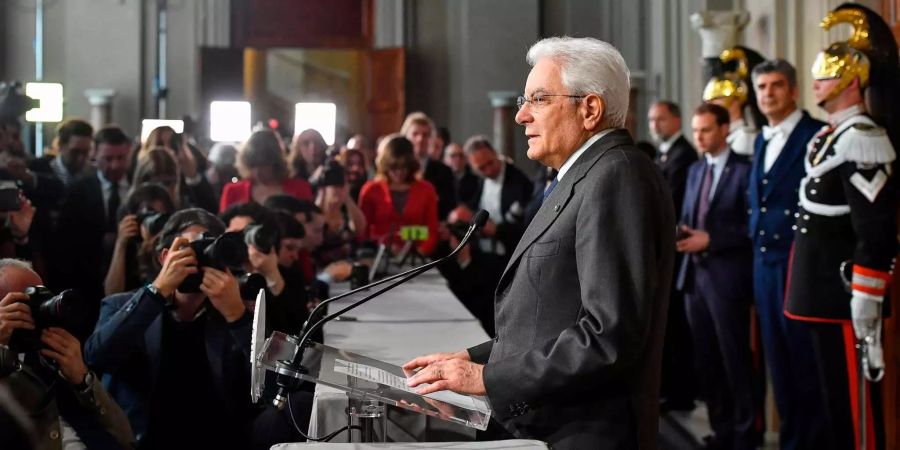 Staatspräsident Sergio Mattarella erwartet Fortschritte.