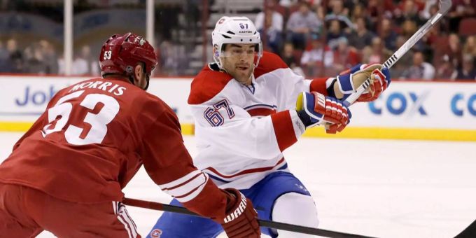 Max Pacioretty beim NHL-Spiel für die Montreal Canadians gegen die Phoenix Coyotes.