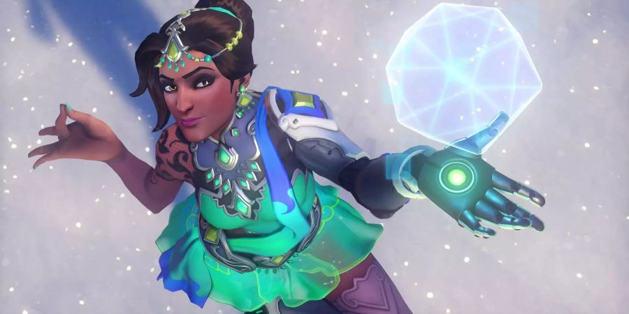 Symmetra zeigt sich im Outfit einer Eiskunstläuferin.