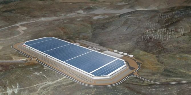 Ein Bild der Tesla-Gigafactory in Sparks, Nevada (US).