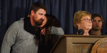 Die Familie von Rodney Berget spricht nach seiner Hinrichtung bei einer Pressekonferenz.