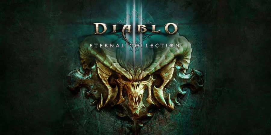 Das Logo der Diablo III Elternal Collection besteht aus dem Schriftzug mit dem Namen des Spieles und Diablos Schädel.