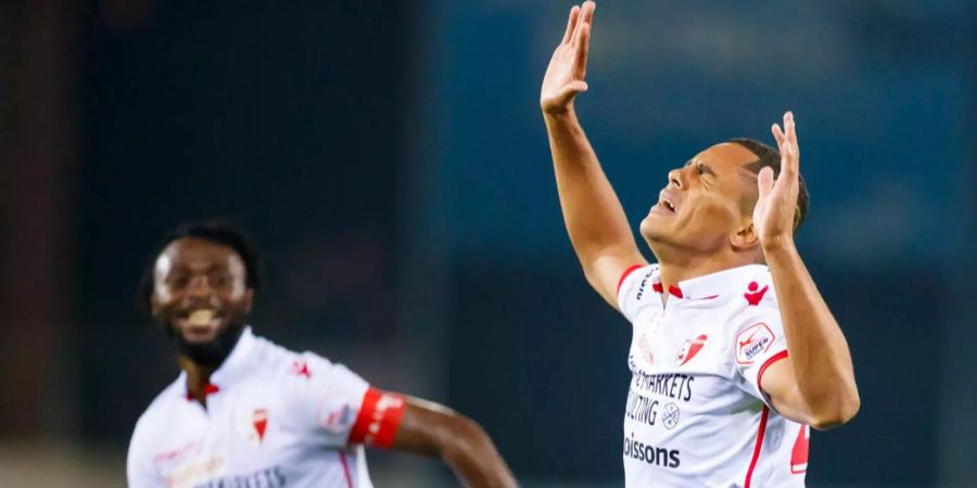 Sions Stürmer Itaitinga (rechts) feiert seinen 1:1-Ausgleich gegen den FC Zürich.