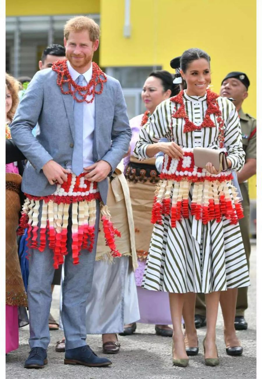 Das royale Paar besucht am 26. Oktober 2018 eine Ausstellung in Nuku'alofa, Tonga.