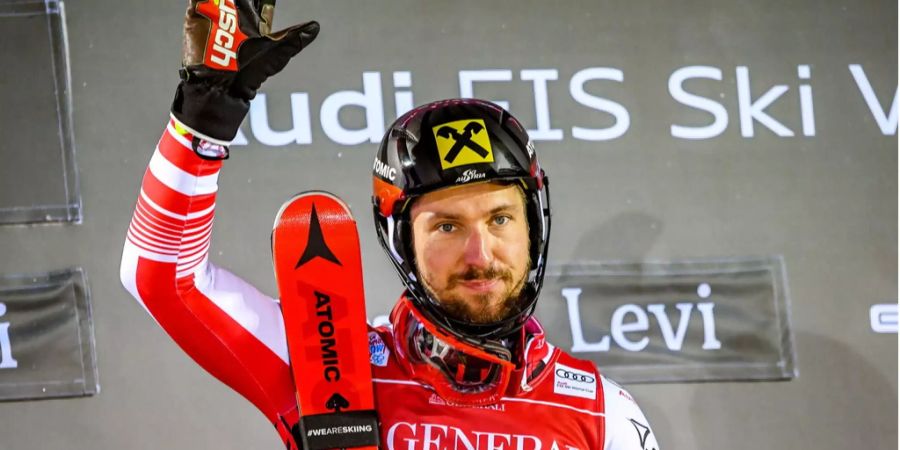 Der Österreicher Marcel Hirscher nach seinem Sieg in Levi (Fin).