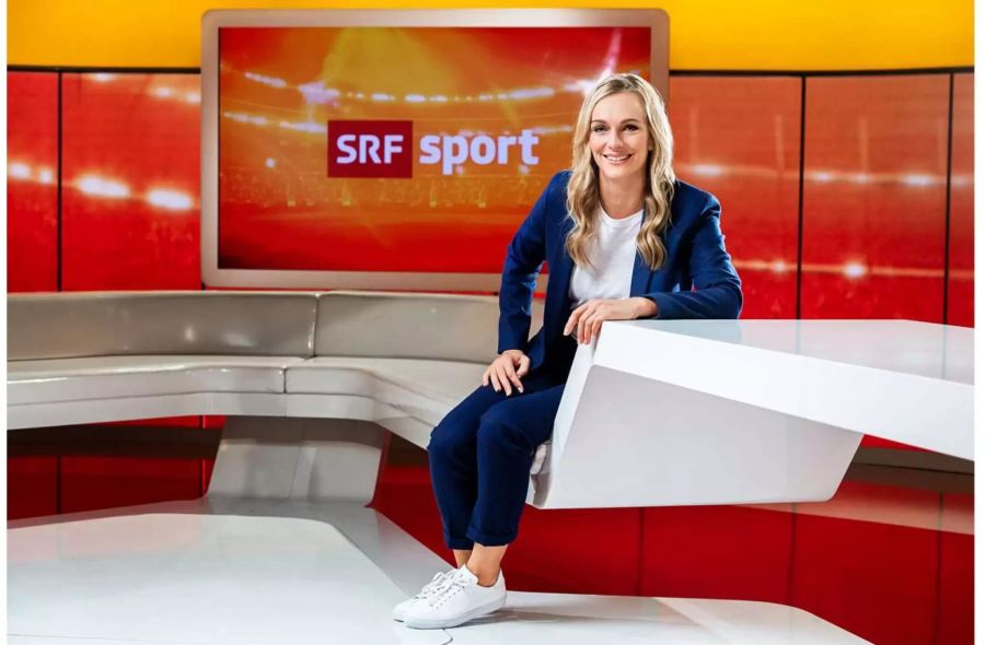 Annette Fetscherin im Sport-Studio von SRF.