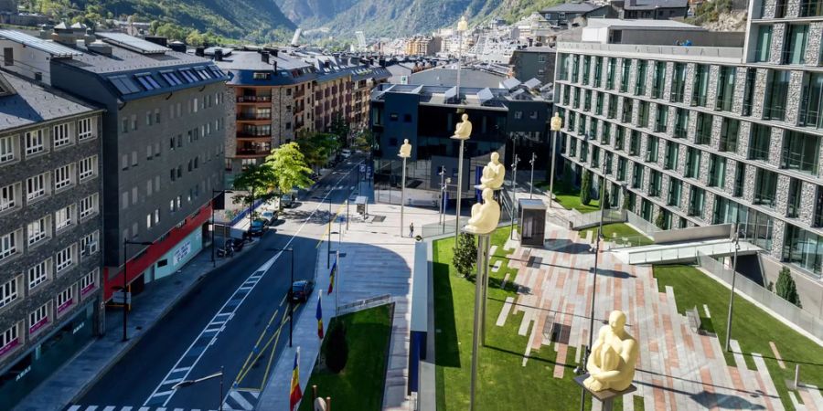 Eine Strasse in Andorra.