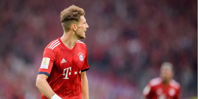Leon Goretzka vom FC Bayern München jubelt über seinen Treffer zum 0:1 gegen den VfB Stuttgart. Leon Goretzka vom FC Bayern München jubelt über seinen Treffer zum 0:1 gegen den VfB Stuttgart.