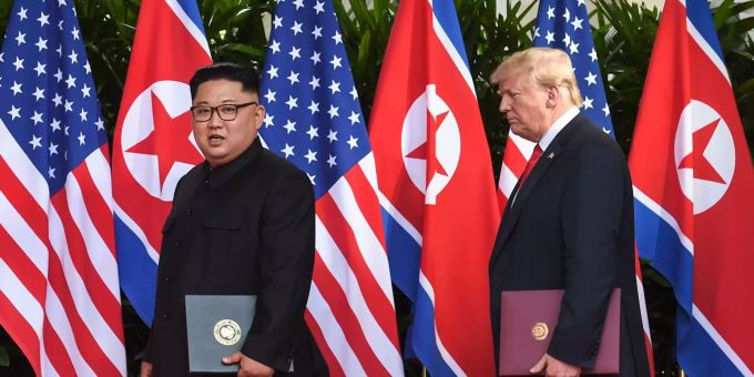 Treffen zwischen Kim Jong Un und Donlad Trump. Treffen zwischen Kim Jong Un und Donlad Trump.