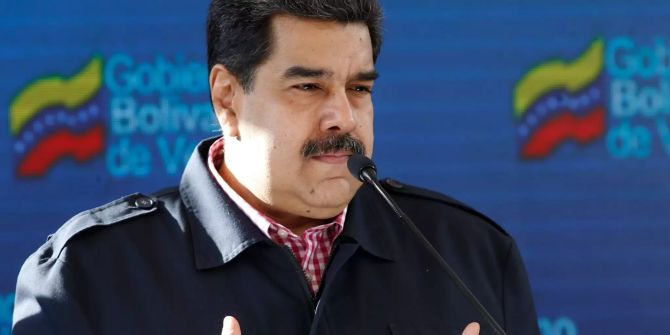 Nicolas Maduro spricht nach dem Wahlen in Caracas.