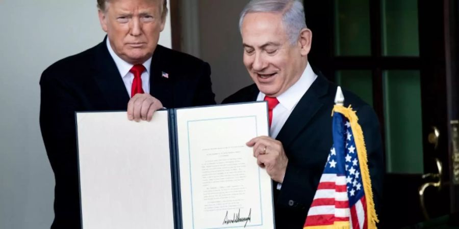 Trump und Netanjahu (re.) am Montag im Weissen Haus