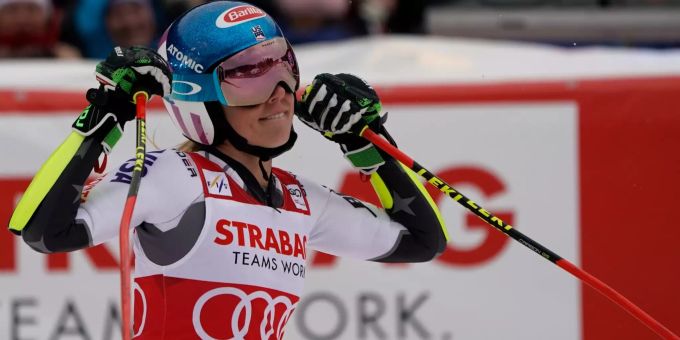 Mikaela Shiffrin holt sich im Riesenslalom die Kristallkugel. Mikaela Shiffrin