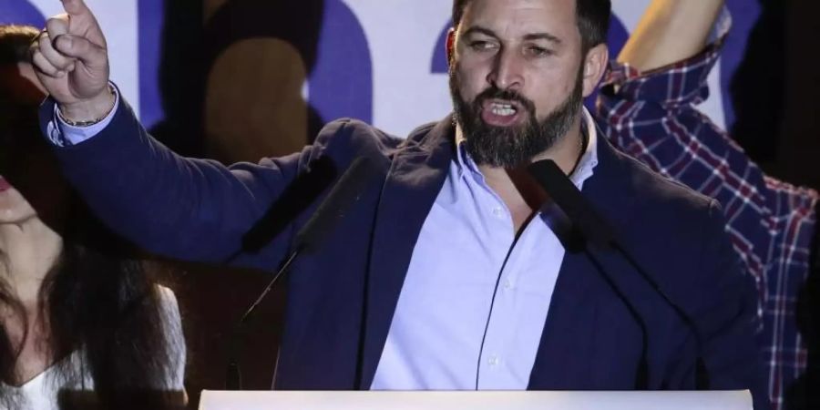 Santiago Abascal, Vorsitzender der rechtspopulistischen Partei Vox. Foto: Manu Fernandez/AP