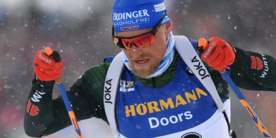 Erik Lesser wurde als bester der fünf deutschen Skijäger Achter. Foto: Sven Hoppe