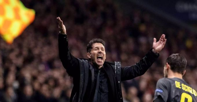 Atlético Madrid Trainer Diego Simeone ärgerte sich im Spiel durchaus über die VAR-Entscheide. Atlético Madrid Diego Simeone