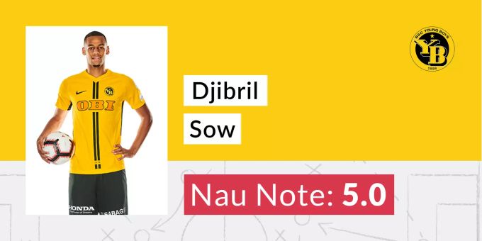 Die Nau-Note für Djibril Sow (YB). Die Nau-Note für Djibril Sow (YB).