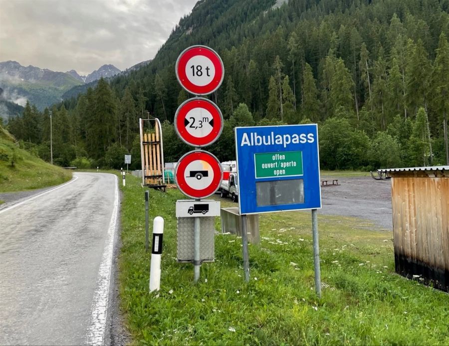 Signalisationen Albulapass