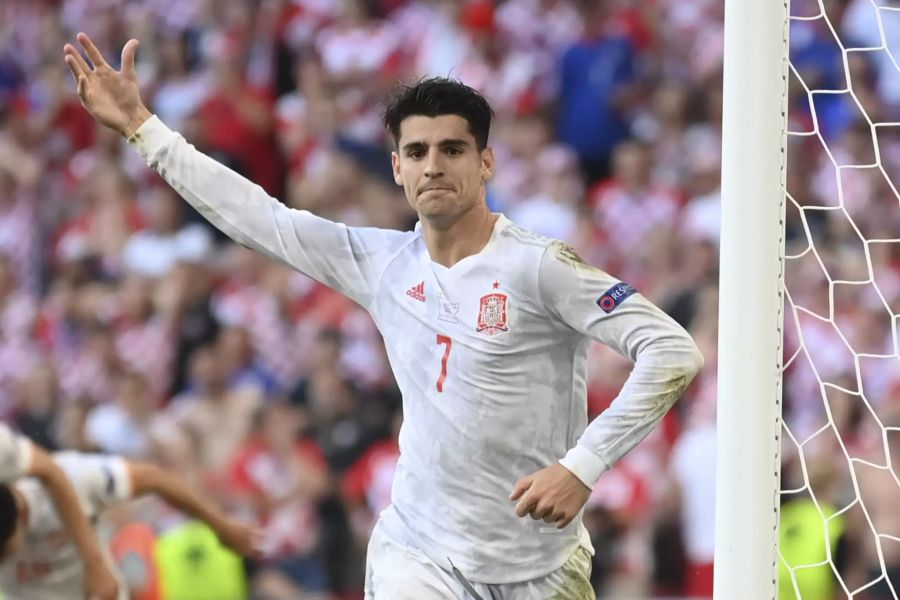 Stürmer Alvaro Morata hat bisher zwei Treffer an der Euro 2020 erzielt.