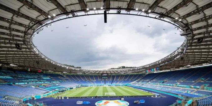 Im Olympiastadion von Rom eröffnen Italien und die Türkei die Fussball-EM. Foto: Matthias Balk/dpa Im Olympiastadion von Rom eröffnen Italien und die Türkei die Fussball-EM. Foto: Matthias Balk/dpa