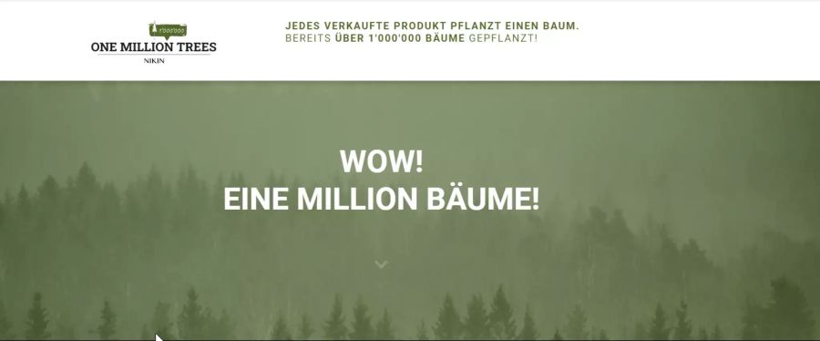 Die Lenzburger Firma Nikin spendet pro Einkauf einen Dollar an ein Bepflanzungsprojekt.
