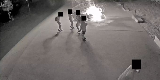 Öffentlichkeitsfahndung wegen zerstörten Brunnens – Täterbilder veröffentlicht.