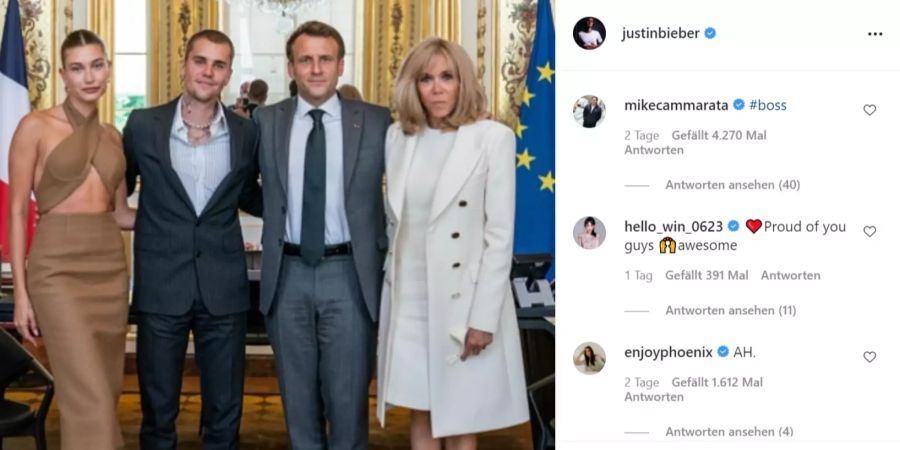 Macron Justin Bieber