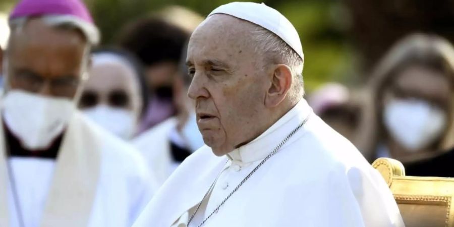 «Ich habe mit Schrecken die Nachrichten aus Kanada empfangen», sagte Papst Franziskus in Rom. (Archivbild). Foto: Filippo Monteforte/Pool AFP/AP/dpa