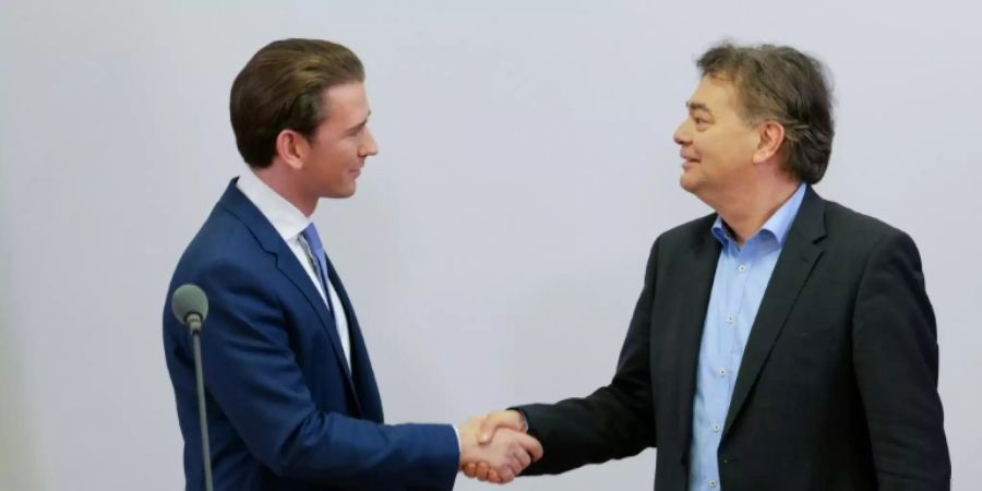 ÖVP-Chef Kurz (l.) und Grünen-Chef Kogler (Archivfoto)
