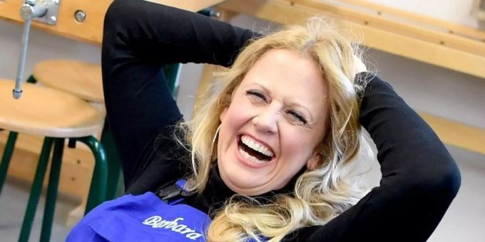 Für Barbara Schöneberger ist Lachen Geschäft aber auch Lebenshilfe. Foto: Britta Pedersen/zb/dpa Für Barbara Schöneberger ist Lachen Geschäft aber auch Lebenshilfe. Foto: Britta Pedersen/zb/dpa