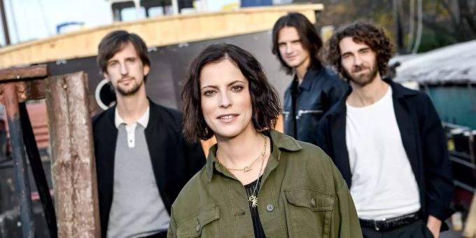 Johannes Stolle (l-r), Stefanie Kloss, Thomas Stolle und Andreas Nowak von der Band Silbermond. Band "Silbermond"