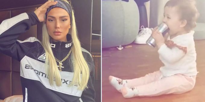 Mit 11 Monaten - Loredana lässt Tochter mit Red-Bull-Dosen spielen